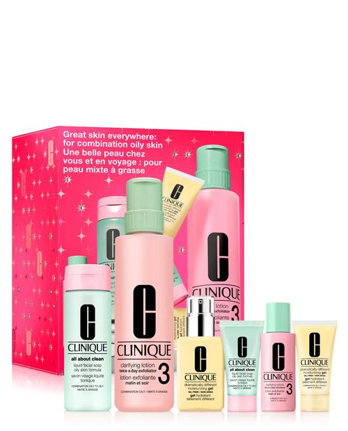 Clinique Set Tratamiento Rutina 3 pasos Rostro Great Skin Everywhere: Piel mixta-grasa Holiday